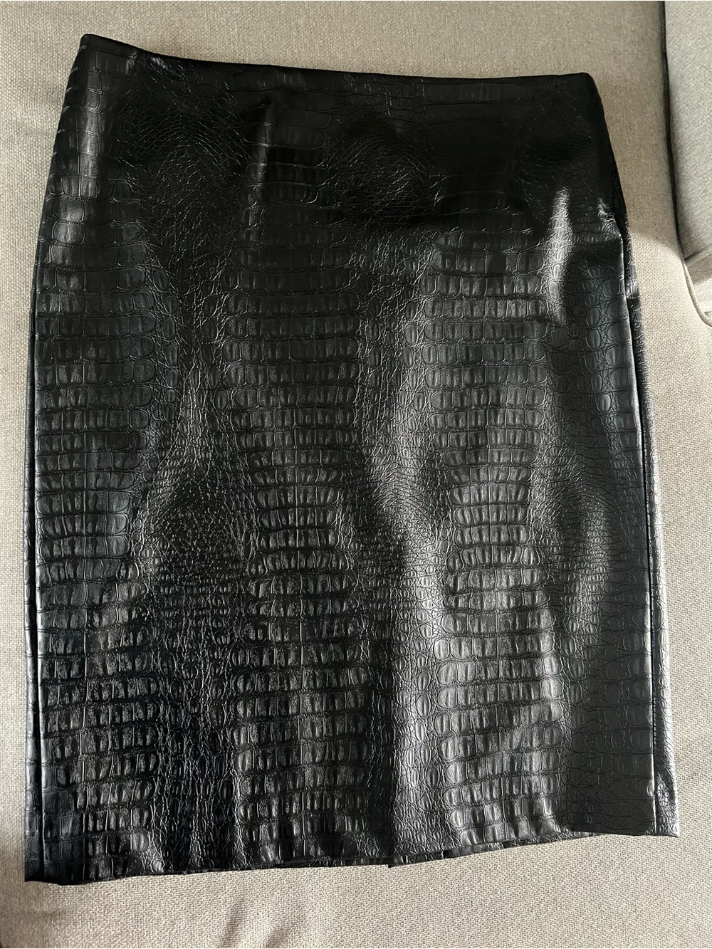Anne Klein Black Faux Croc Skirt - Picture 4 of 5